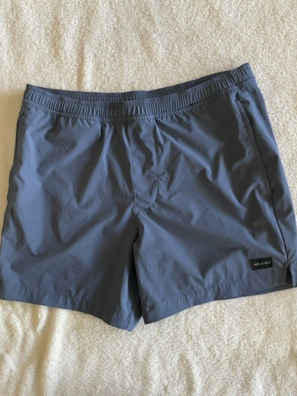 Hollister Co Men's Mid-Thigh Hybrid Flex Active Shorts Steel Blue Grey L